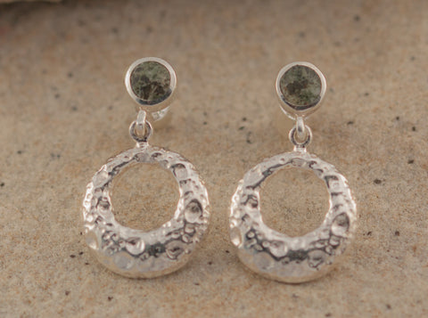 Preseli Bluestone Stonehenge Moon stud Earrings