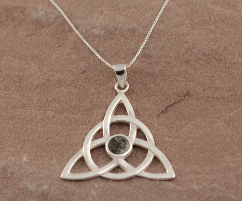 Preseli Bluestone Triquetra Celtic Pendant