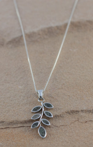 Preseli Bluestone Rowan leaf Pendant