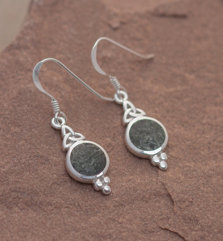 Preseli Bluestone Triquetra earrings, mind, body and spirit