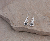 Preseli Bluestone Celtic round knot earrings