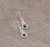 Preseli Bluestone Celtic round knot earrings