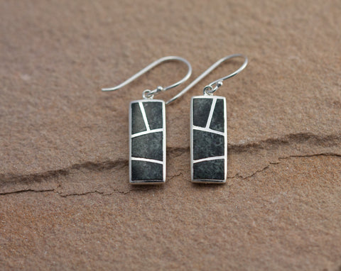 Stonehenge Preseli Bluestone Pillar Drop Earrings