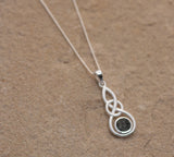 Preseli Bluestone Celtic round knot pendant