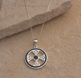 Preseli Bluestone Celtic trinity knot cross pendant