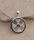 Preseli Bluestone Celtic trinity knot cross pendant