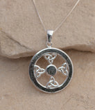 Preseli Bluestone Celtic trinity knot cross pendant