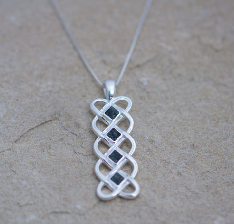 Preseli Bluestone Celtic four stone pendant
