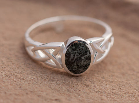 Preseli Bluestone Trinity Knot Ring