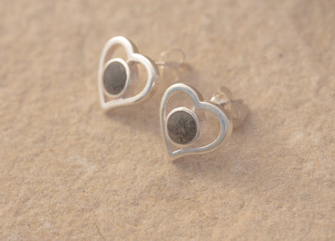 Preseli Bluestone Heart Earrings