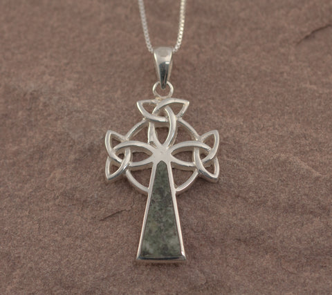 Preseli Bluestone Three Trist Celtic Cross Pendant