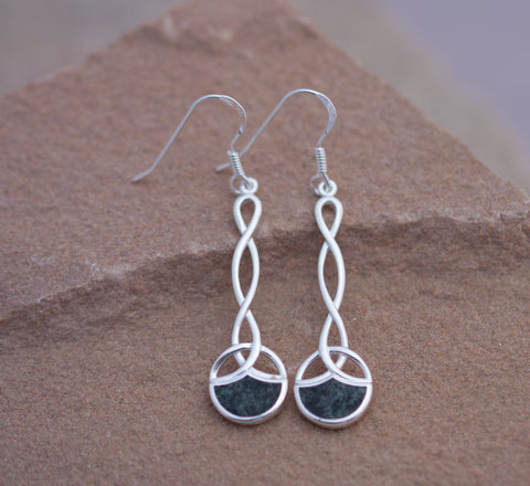 Preseli Bluestone Celtic rope earrings