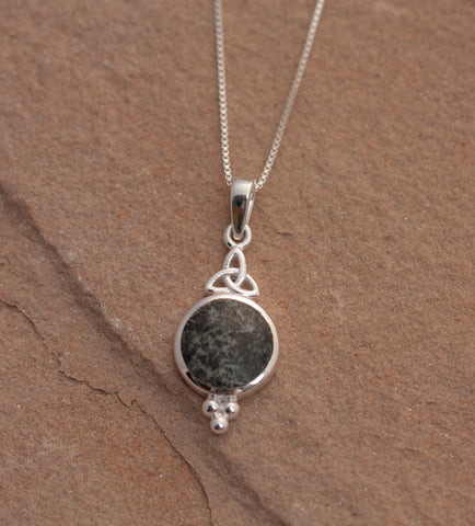 Preseli Bluestone Triquetra pendant, mind, body and spirit
